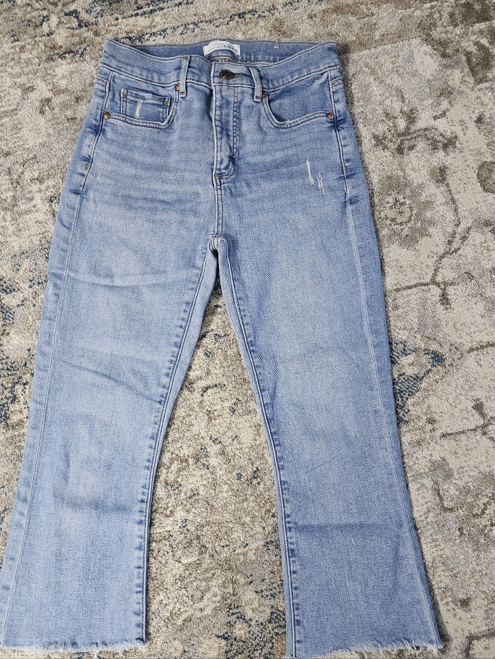 Loft-  Crop Size 26.   Light Blue Women's High-Rise Straight Jeans